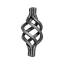 [PI12NE] PIÑA 1/2" NEGRA MEDIANA 13X5 CM